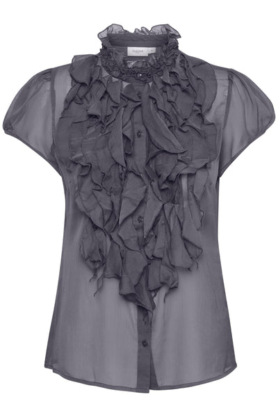 LiljaSZ Crinkle SS Shirt Ombre Blue Thumbnail
