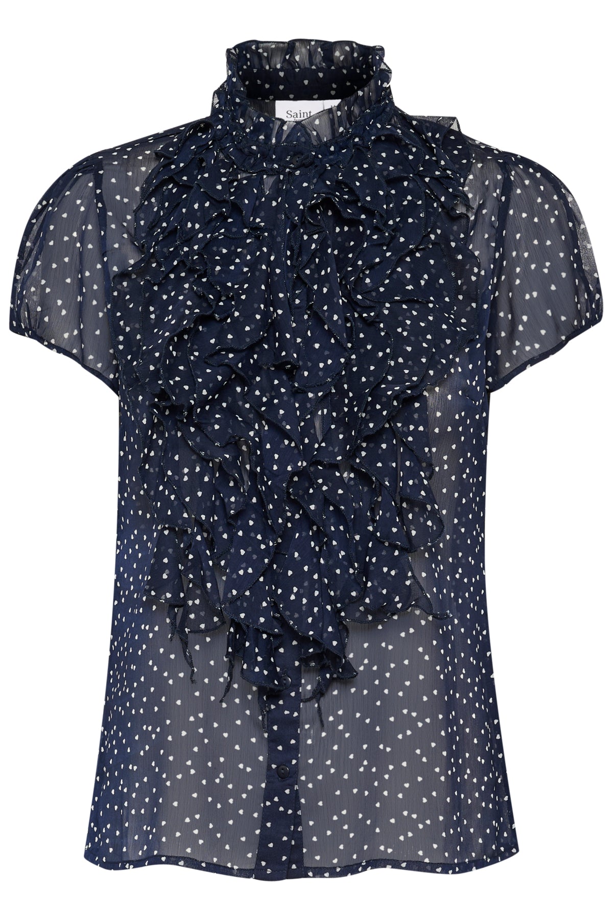 LiljaSZ Crinkle SS Shirt Baritone Ice Mini Hearts - 30512464