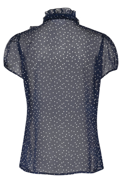 LiljaSZ Crinkle SS Shirt Baritone Ice Mini Hearts - 30512464 Thumbnail