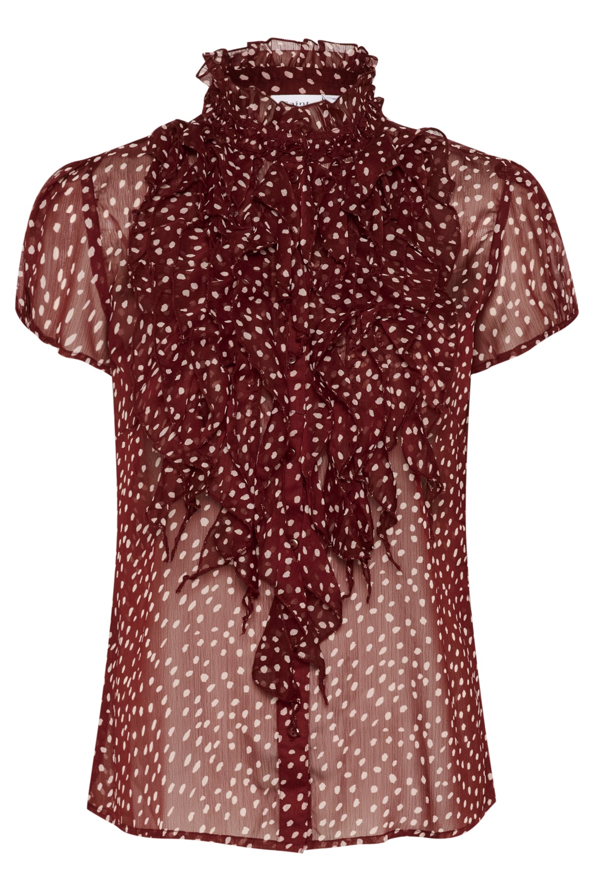 LiljaSZ Crinkle SS Shirt Windsor Wine Drea Dot - 30512464