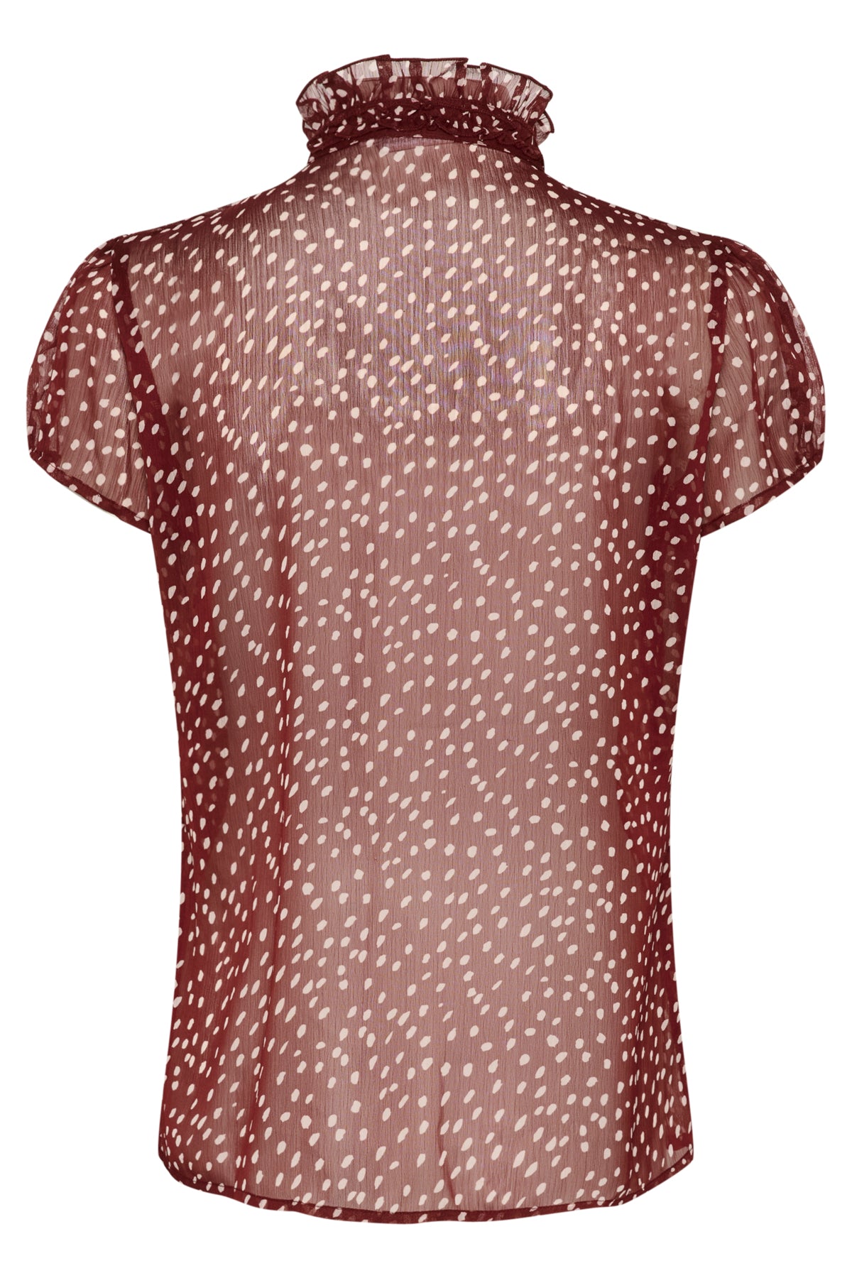 LiljaSZ Crinkle SS Shirt Windsor Wine Drea Dot - 30512464