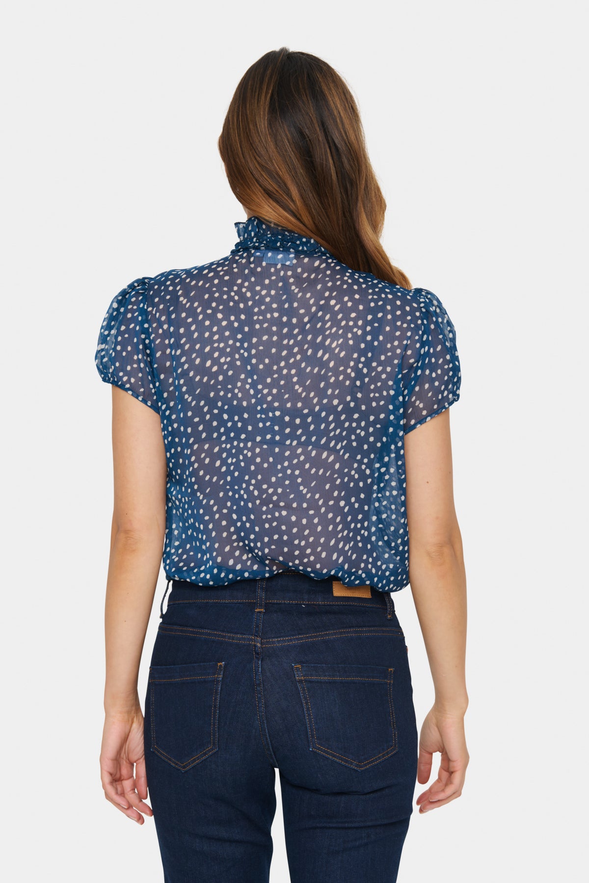 LiljaSZ Crinkle SS Shirt Titan Drea Dot - 30512464