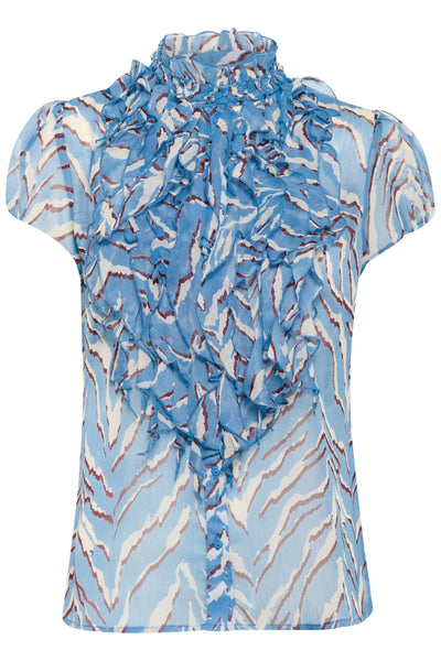 LiljaSZ Crinkle SS Shirt Allure Nature Strokes - 30512464 Thumbnail