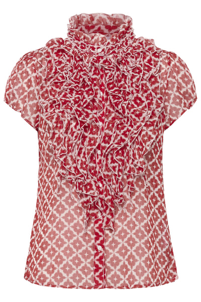 LiljaSZ Crinkle SS Shirt Emboldened Maroc Tiles - 30512464 Thumbnail