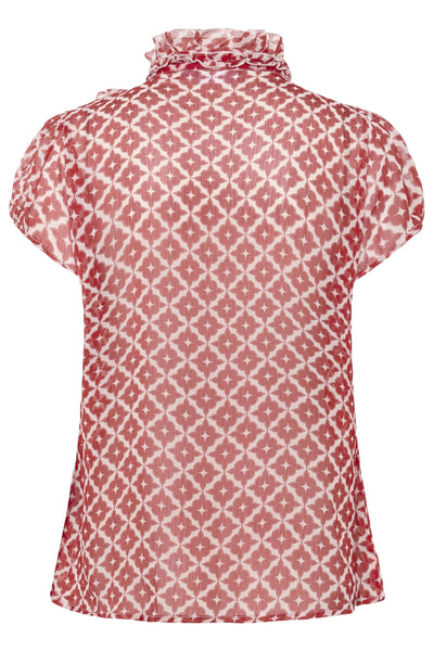 LiljaSZ Crinkle SS Shirt Emboldened Maroc Tiles - 30512464 Thumbnail