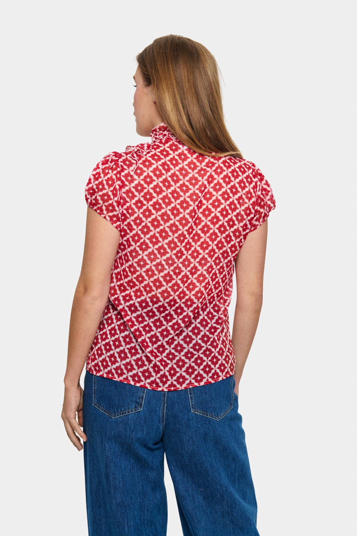 LiljaSZ Crinkle SS Shirt Emboldened Maroc Tiles - 30512464