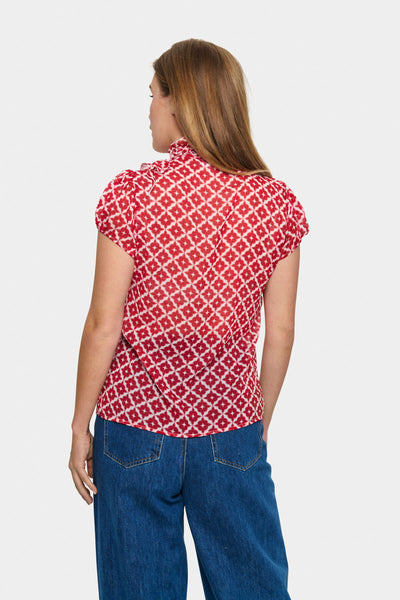 LiljaSZ Crinkle SS Shirt Emboldened Maroc Tiles - 30512464 Thumbnail