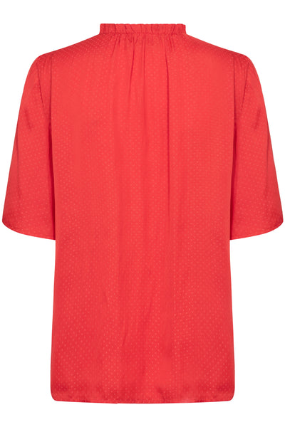 BrianaSZ Flared Blouse Flame Scarlet - 30512528 Thumbnail