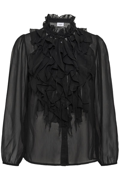 LiljaSZ Crinkle LS Shirt Black - 30512627 Thumbnail