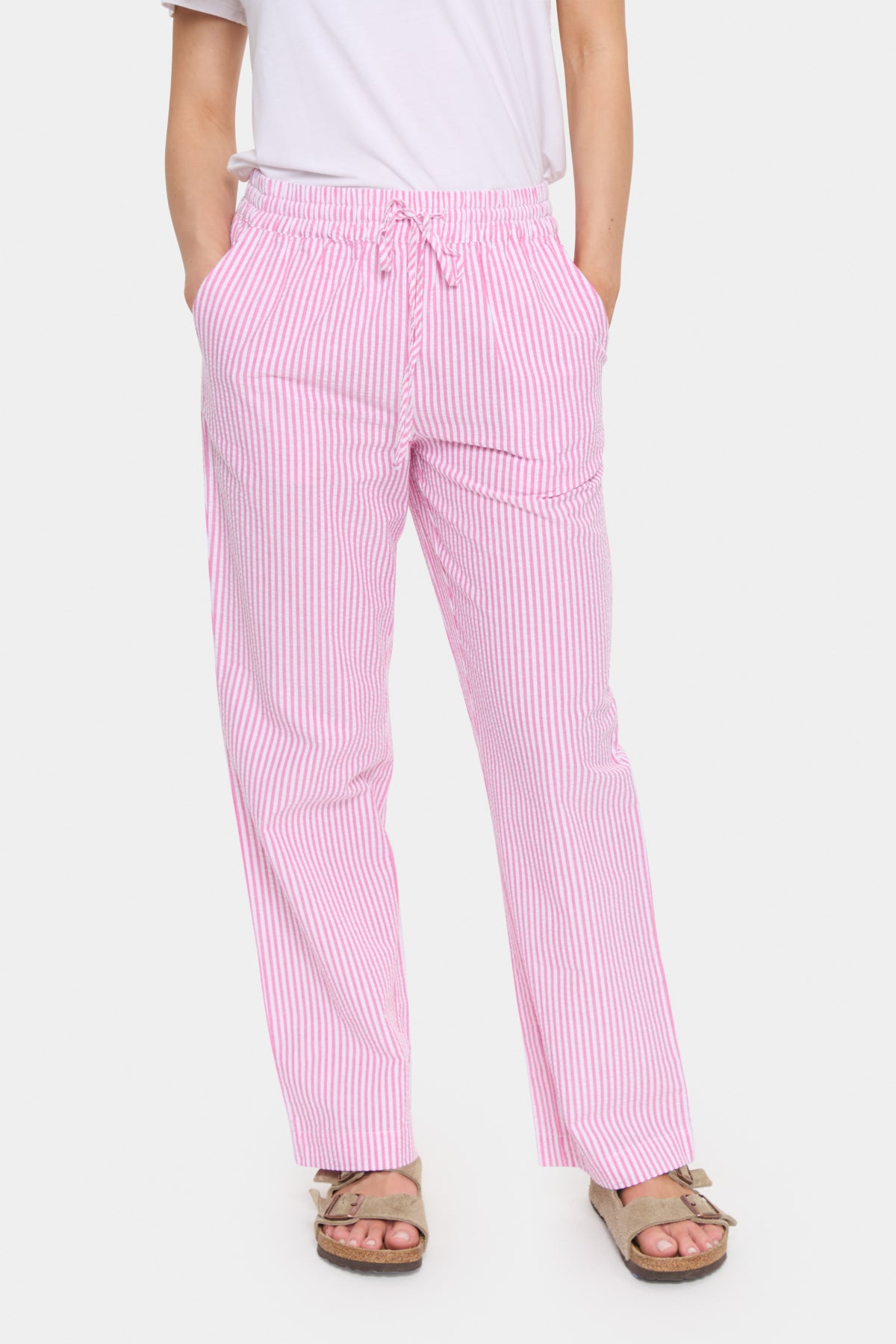 ElmikoSZ Pants Fandango Pink White Stripe - 30513288