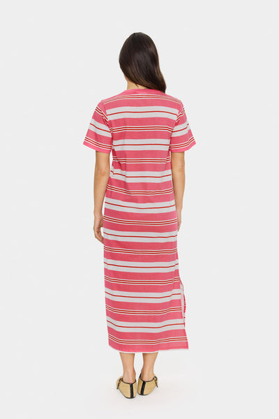 FariaSZ T-Shirt Dress Pink Ice Red Stripe - 30513436 Thumbnail