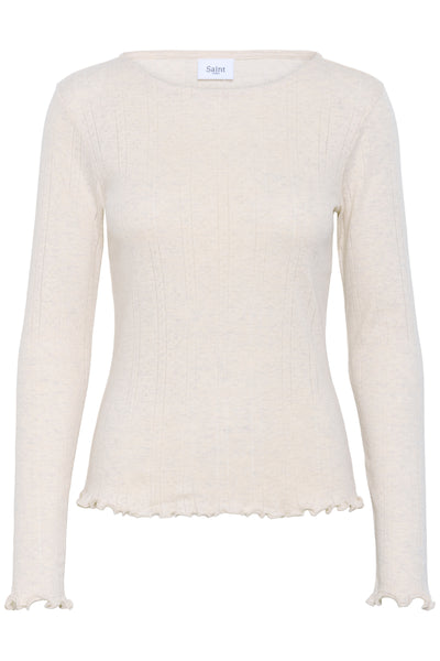 GruSZ Blouse Brown Rice Melange - 30513540 Thumbnail