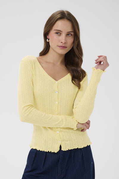GruSZ Cardigan Pale Banana - 30513541 Thumbnail