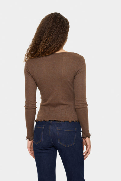 GruSZ Cardigan Fondue Fudge Melange - 30513541 Thumbnail