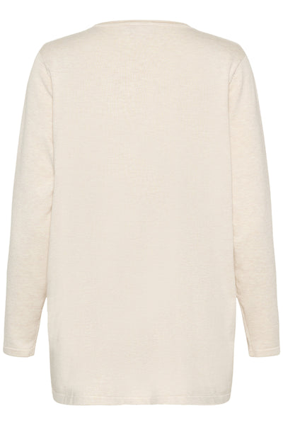 KilaSZ Open Mid Cardigan Fog Melange - 30513713 Thumbnail