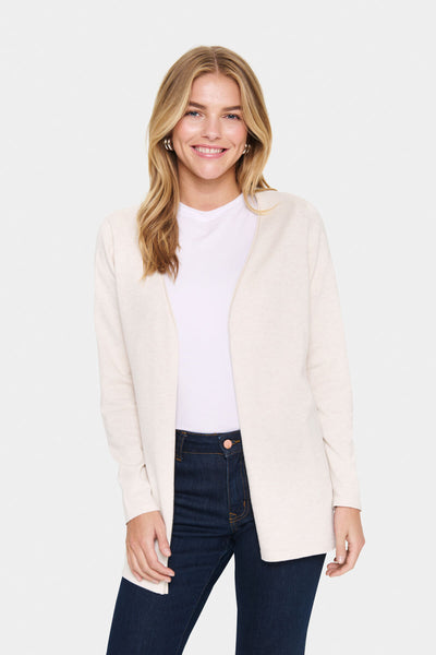 KilaSZ Open Mid Cardigan Fog Melange - 30513713 Thumbnail