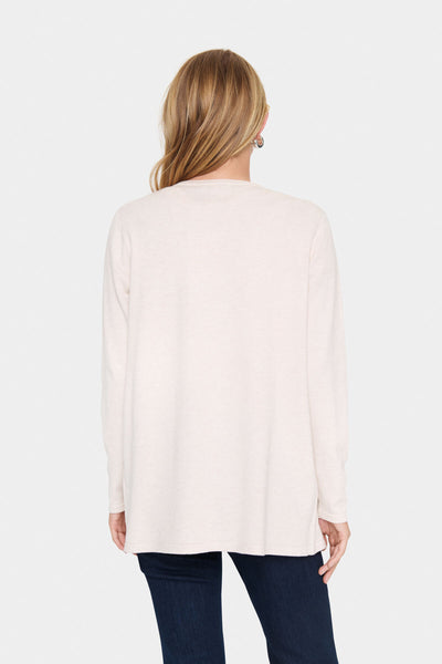 KilaSZ Open Mid Cardigan Fog Melange - 30513713 Thumbnail