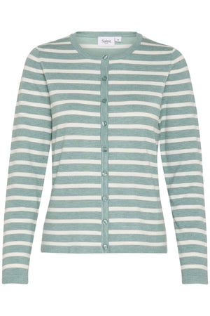 MilaSZ Striped Cardigan Blue Surf Melange - 30513767