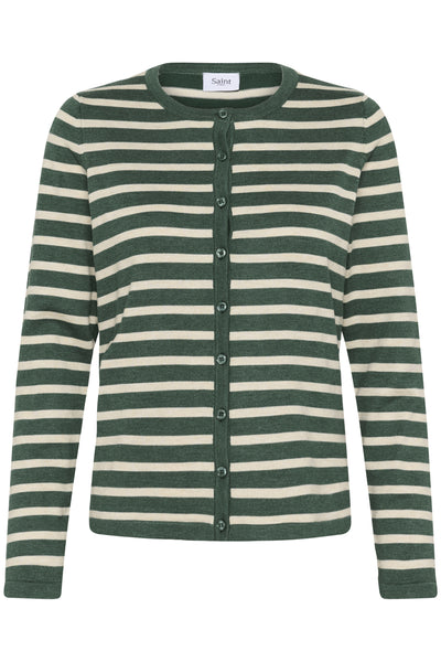 MilaSZ Striped Cardigan June Brown Rice Stripe - 30513767 Thumbnail