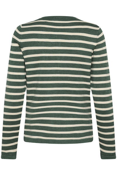 MilaSZ Striped Cardigan June Brown Rice Stripe - 30513767 Thumbnail