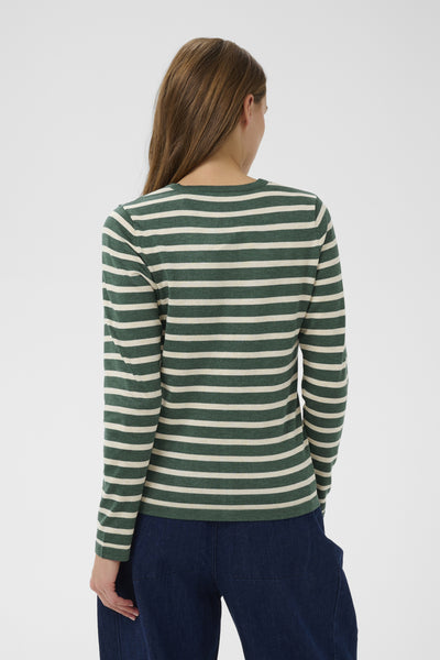 MilaSZ Striped Cardigan June Brown Rice Stripe - 30513767 Thumbnail