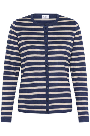 MilaSZ Striped Cardigan Pageant Gray Morn Stripe - 30513767