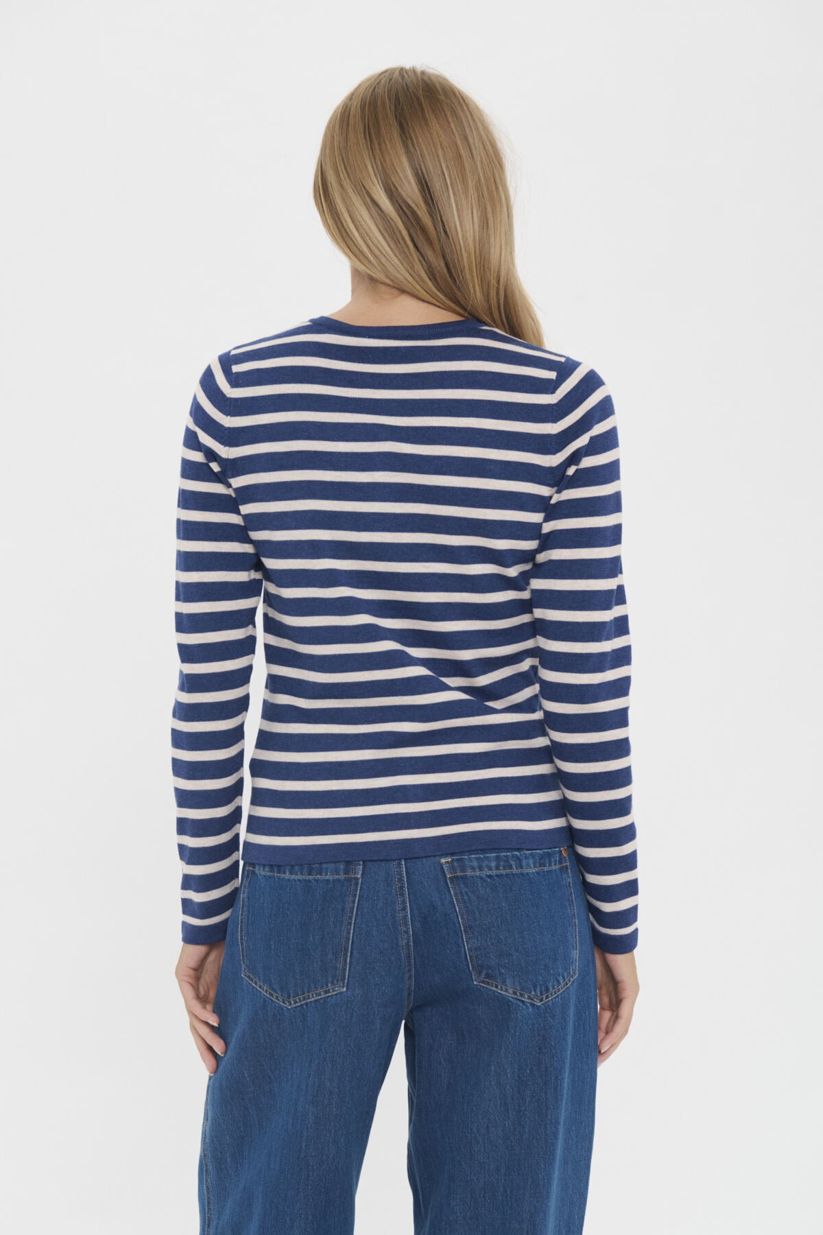 MilaSZ Striped Cardigan Pageant Gray Morn Stripe - 30513767