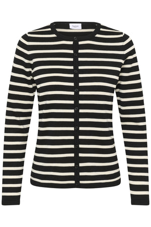 MilaSZ Striped Cardigan Black Seedpearl Stripe - 30453 - 30513767