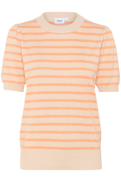 MilaSZ SS Striped Pullover Fog Orange Stripe - 30513768 Thumbnail