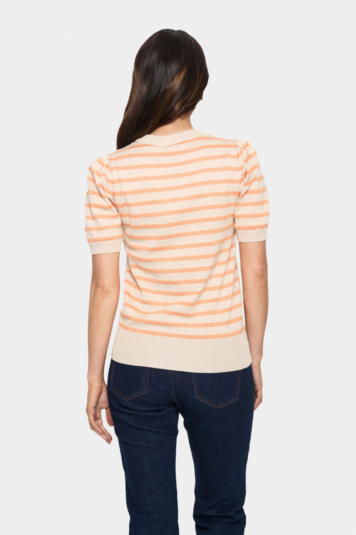 MilaSZ SS Striped Pullover Fog Orange Stripe - 30513768