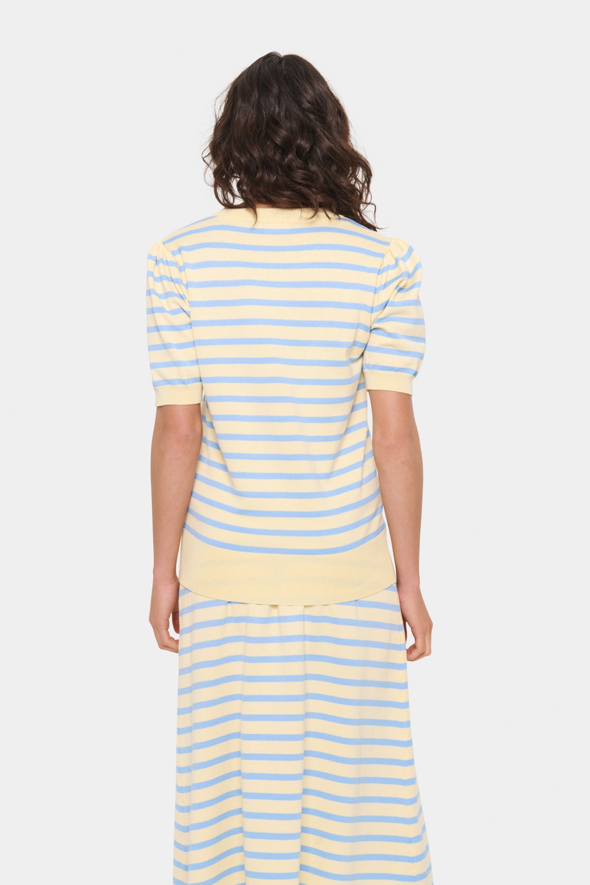 MilaSZ SS Striped Pullover Lemon Hydrangea Stripe - 30513768