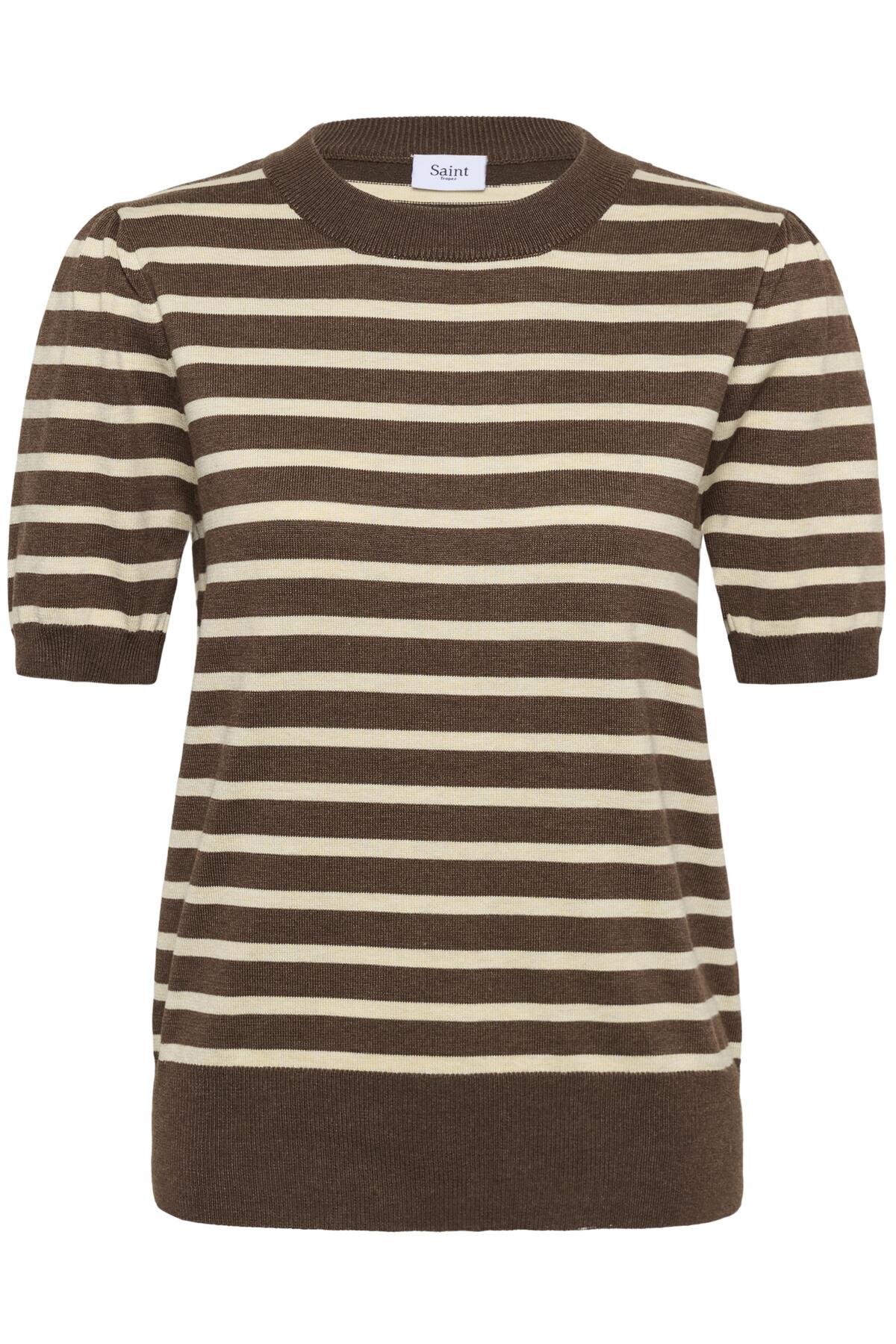 MilaSZ SS Striped Pullover Fondue Fudge Rice Stripe - 30513768