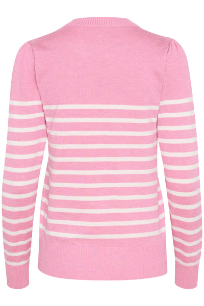 MilaSZ LS Striped Pullover Sea Pink Mel/Ice Stripe - 30513771 Thumbnail