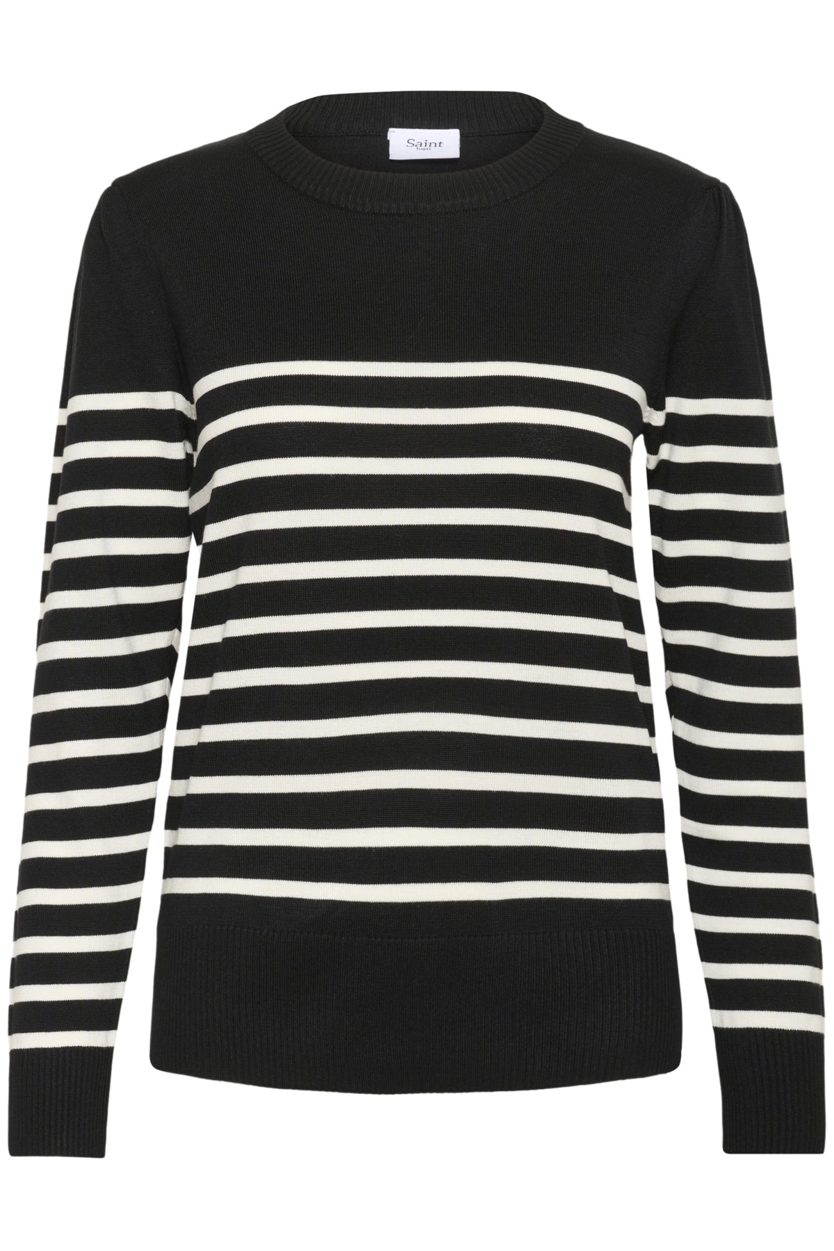 MilaSZ LS Striped Pullover Black Seedpearl Stripe - 30453 - 30513771