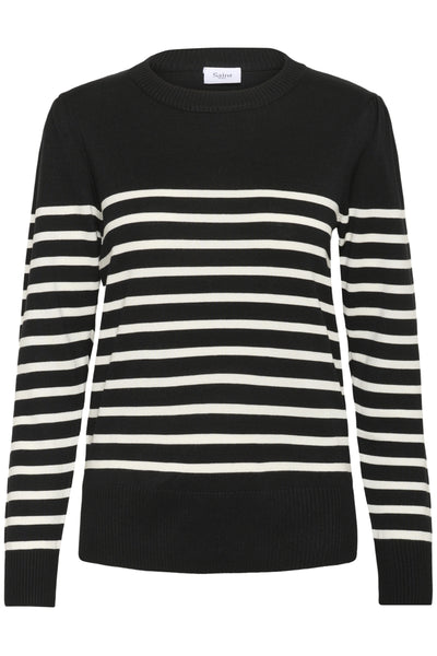 MilaSZ LS Striped Pullover Black Seedpearl Stripe - 30453 - 30513771 Thumbnail