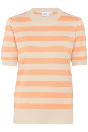 MilaSZ SS Block Stripe Pullove Fog Orange Block Stripe - 30513931