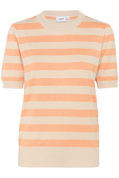 MilaSZ SS Block Stripe Pullove Fog Orange Block Stripe - 30513931 Thumbnail