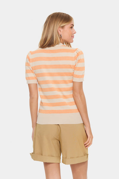 MilaSZ SS Block Stripe Pullove Fog Orange Block Stripe - 30513931 Thumbnail