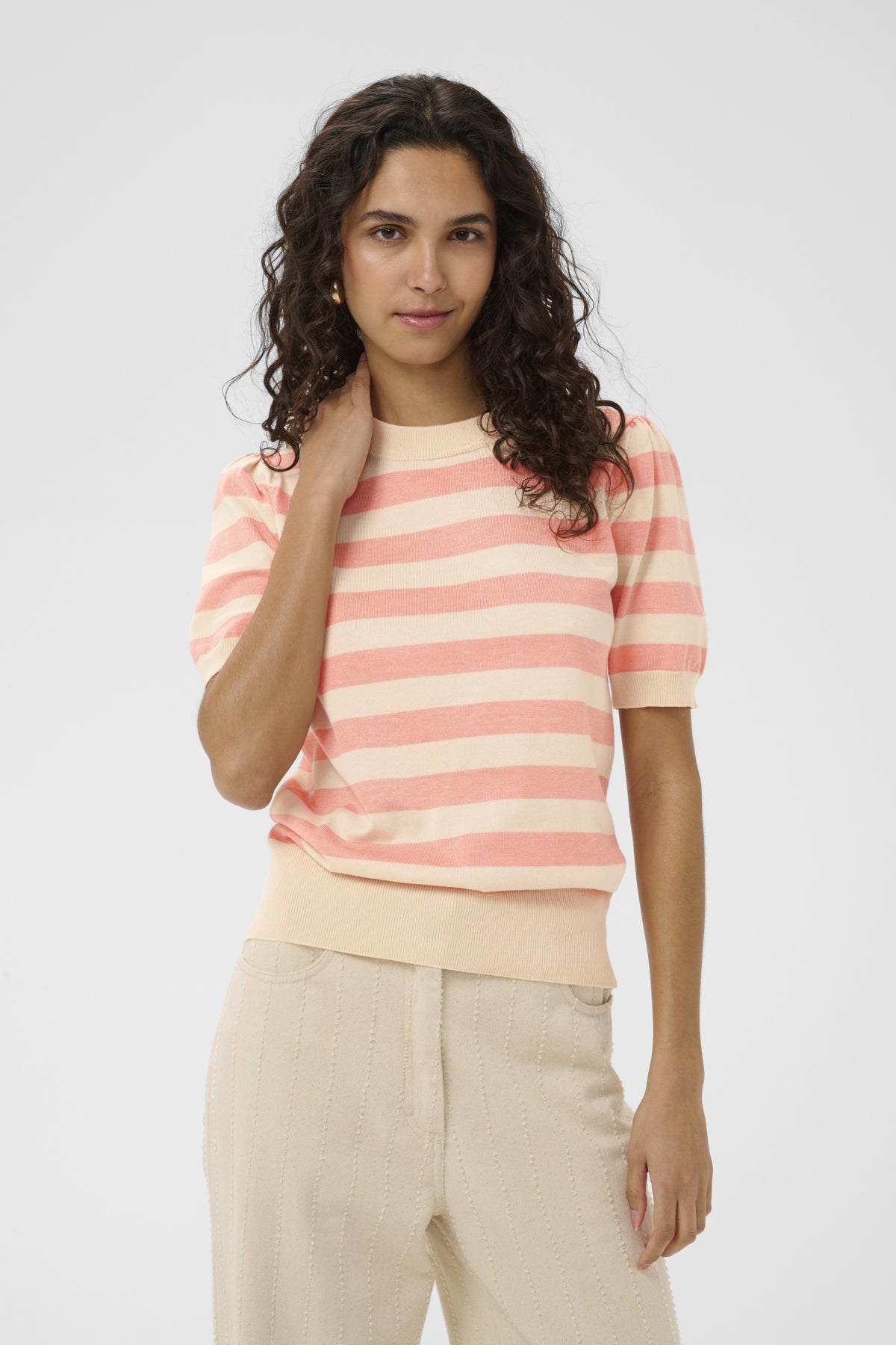 MilaSZ SS Block Stripe Pullove Blooming Ivory Block Stripe - - 30513931