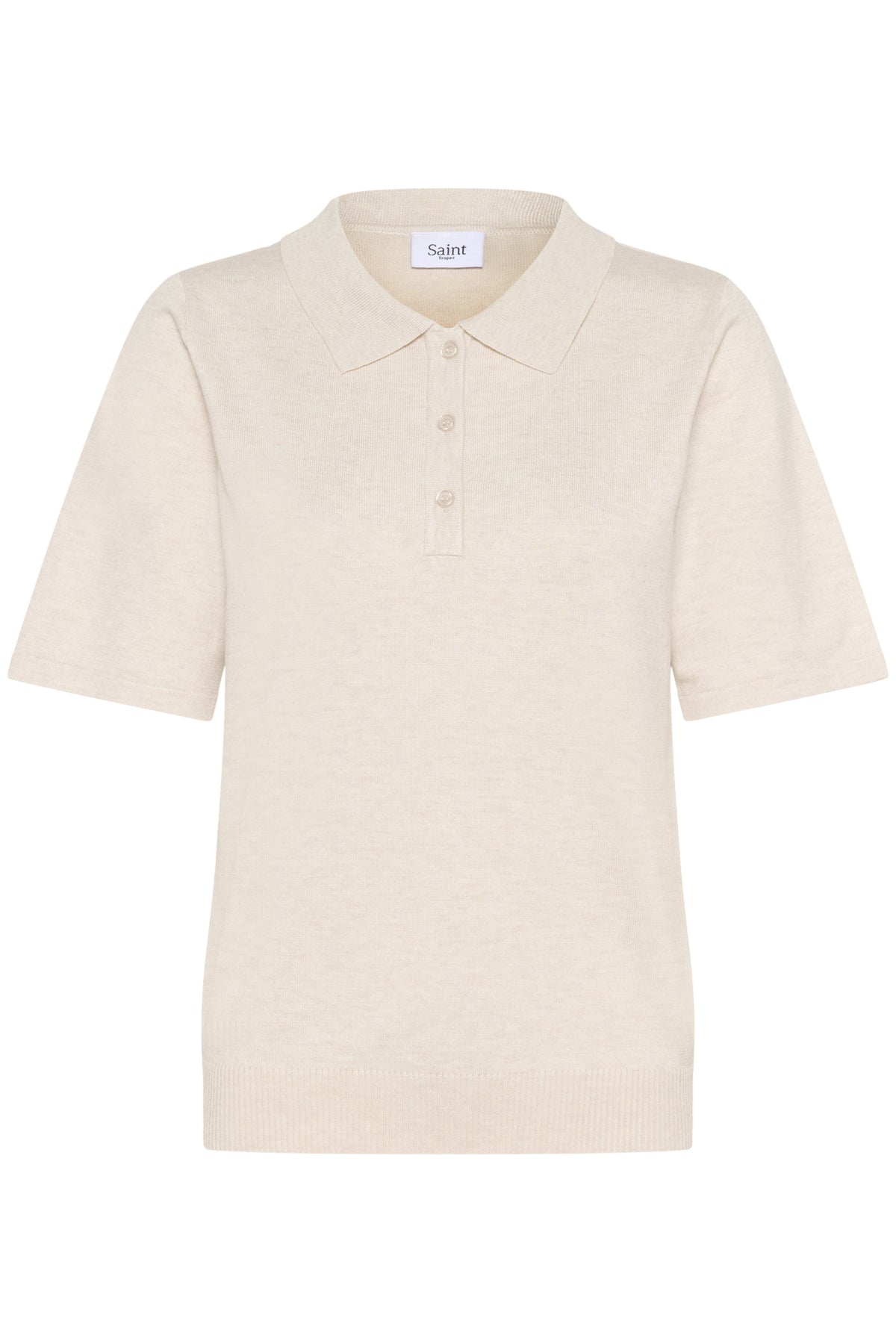 MilaSZ Polo SS Pullover Fog Melange - 30513958