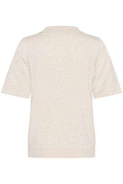MilaSZ Polo SS Pullover Fog Melange - 30513958 Thumbnail
