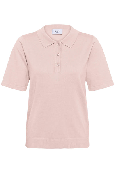 MilaSZ Polo SS Pullover Chalk Pink - 131904 - 30513958 Thumbnail