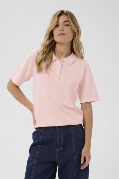 MilaSZ Polo SS Pullover Chalk Pink - 131904 - 30513958 Thumbnail