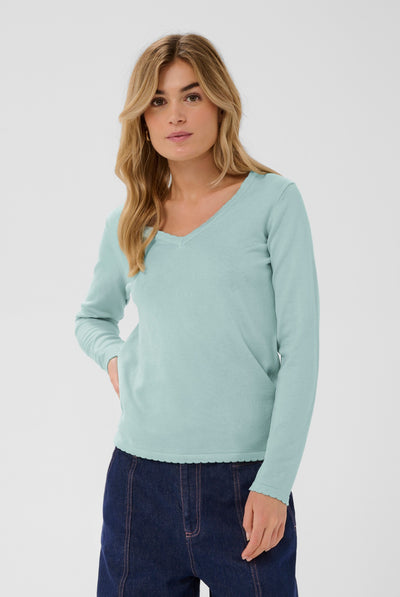 MilaSZ LS V-Neck Pullover Ether - 144506 - 30513960 Thumbnail