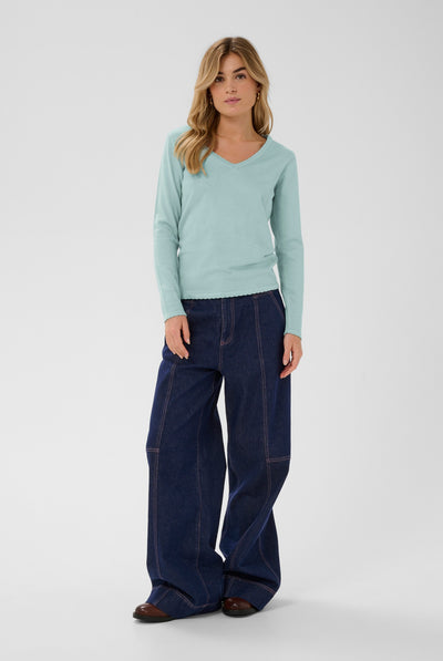 MilaSZ LS V-Neck Pullover Ether - 144506 - 30513960 Thumbnail