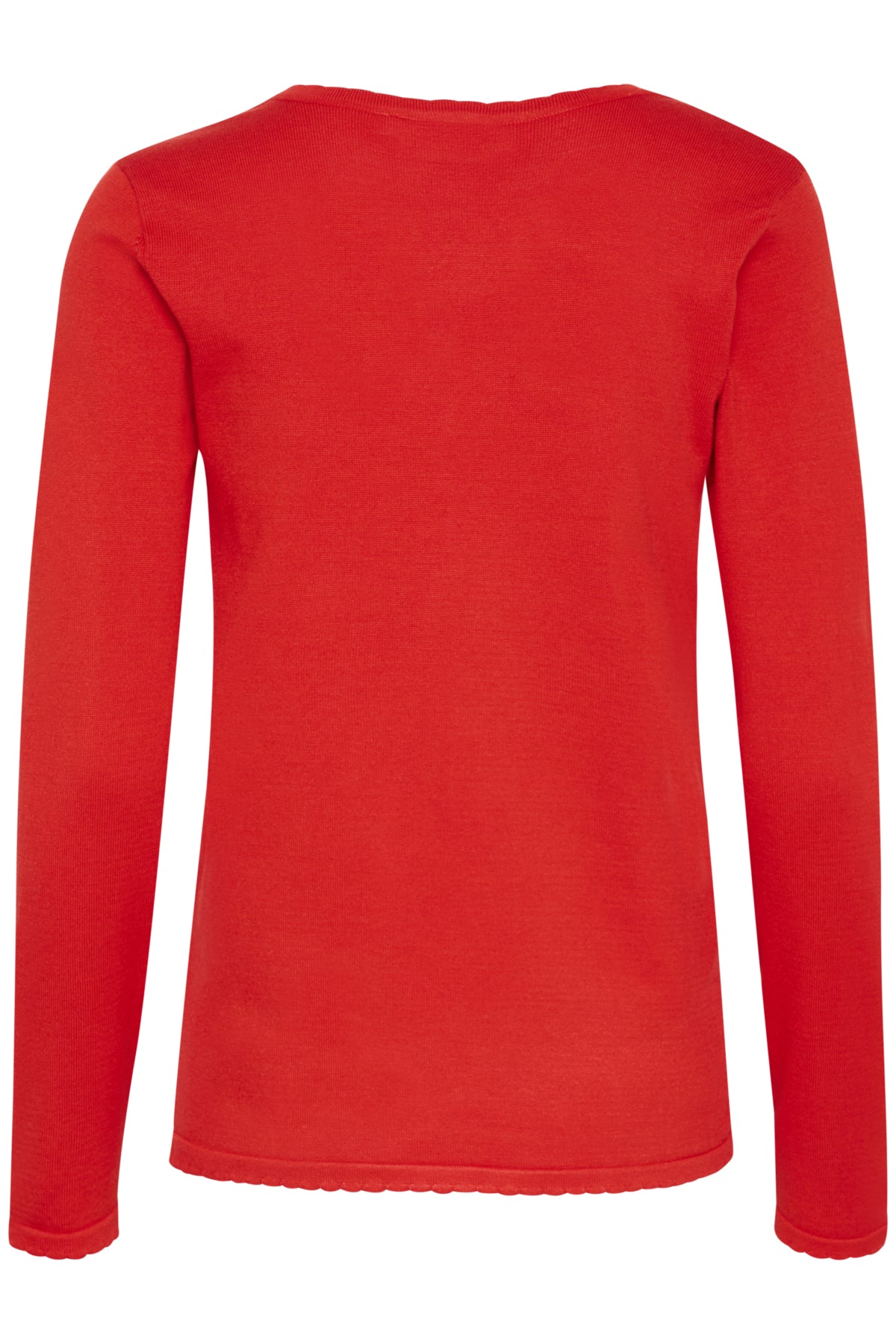 MilaSZ LS V-Neck Pullover Flame Scarlet - 30513960
