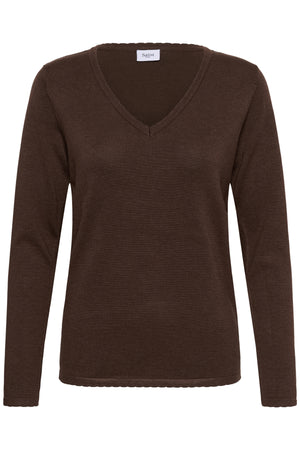 MilaSZ LS V-Neck Pullover Bracken Melange - 1910151 - 30513960