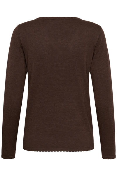 MilaSZ LS V-Neck Pullover Bracken Melange - 1910151 - 30513960 Thumbnail
