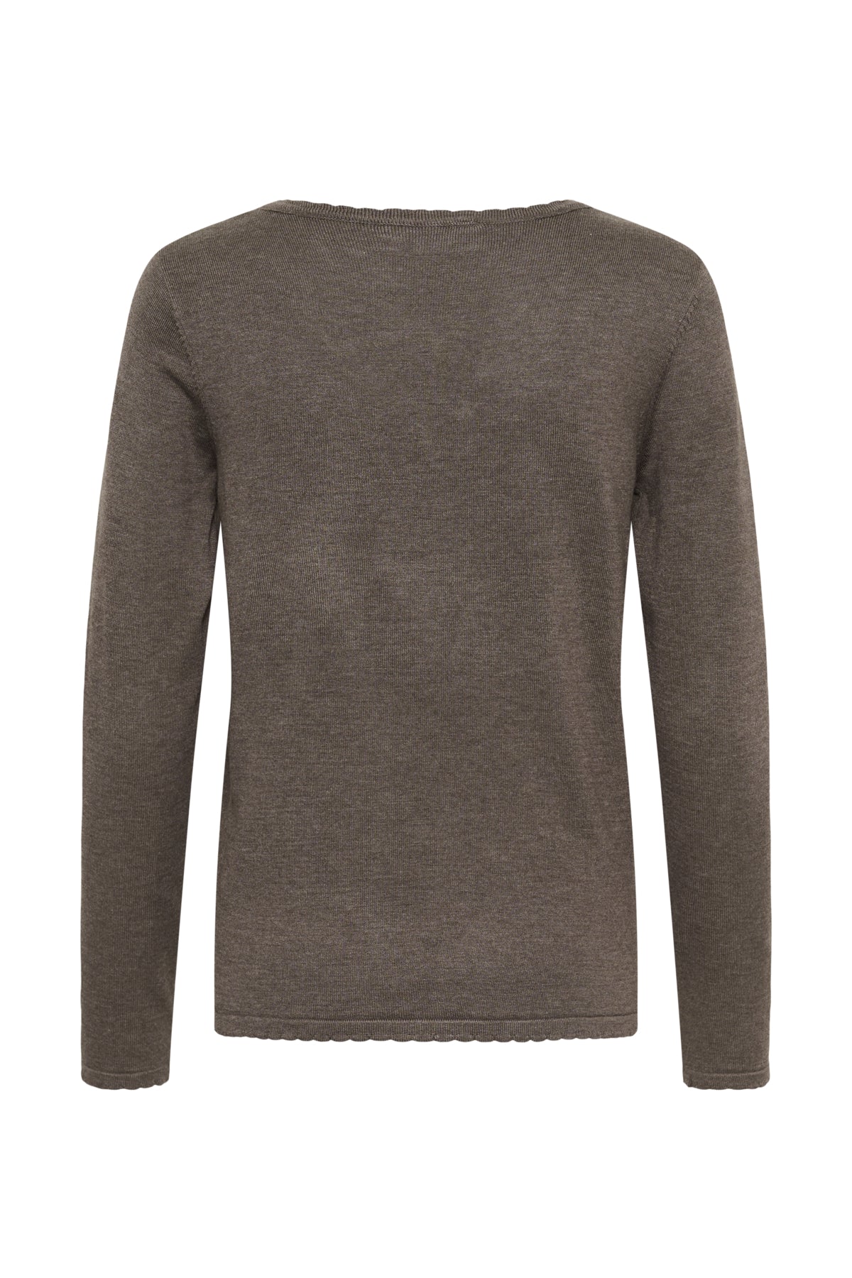 MilaSZ LS V-Neck Pullover Mink Melange - 1914301 - 30513960