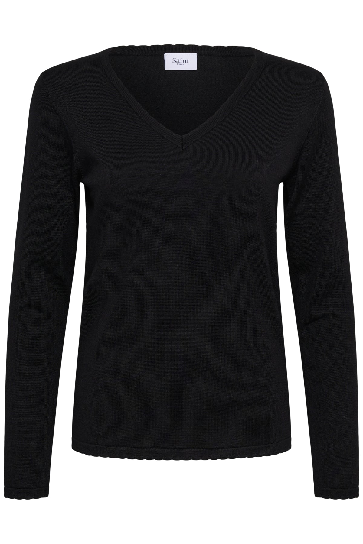MilaSZ LS V-Neck Pullover Black - 30513960